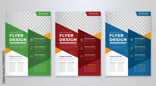 minimalist flyer template with modern concept and minimalist layout design