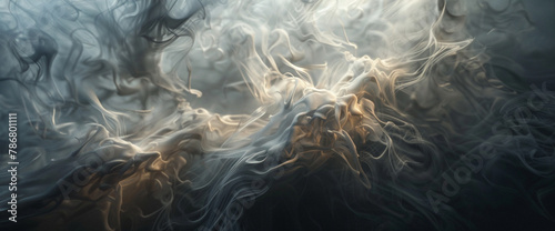  A close-up view reveals wisps of ethereal smoke swirling and dancing against a dark background, creating an atmosphere of intrigue and fascination. Captured with the clarity of an HD camera.