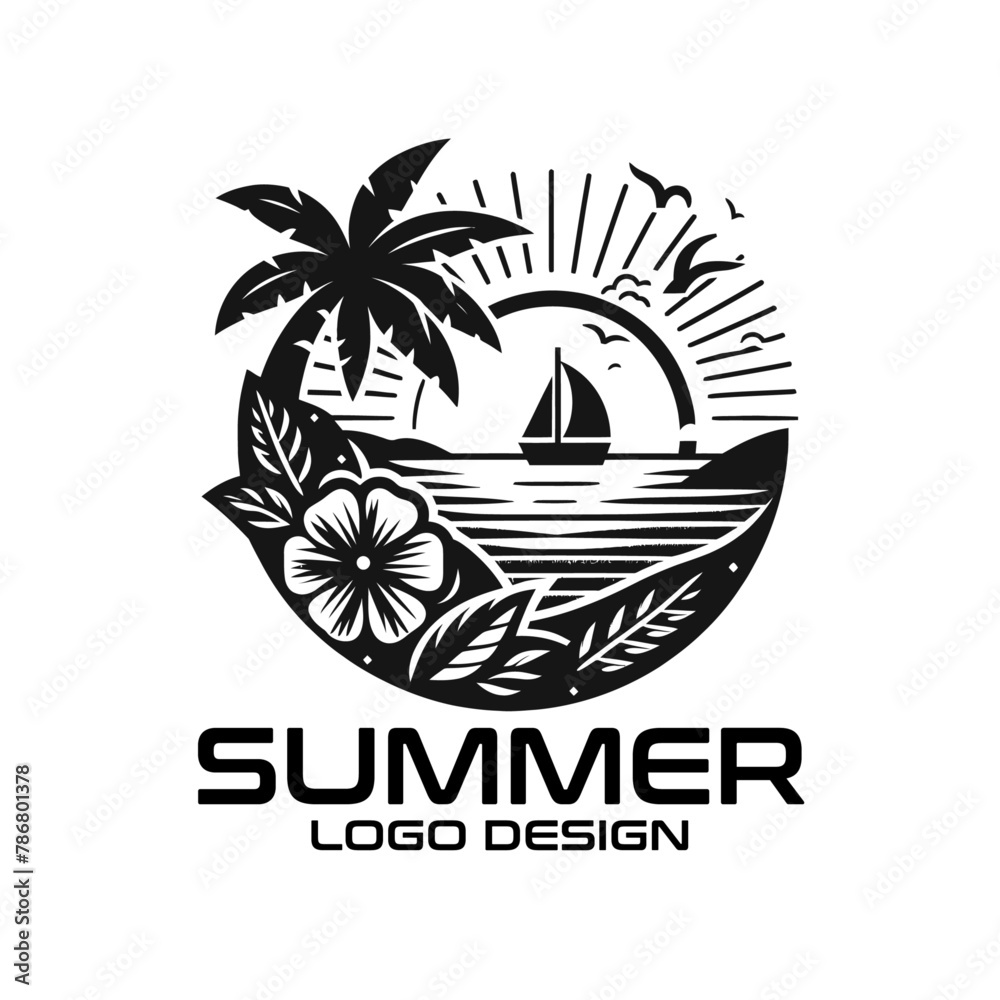 Summer Vector Logo Design