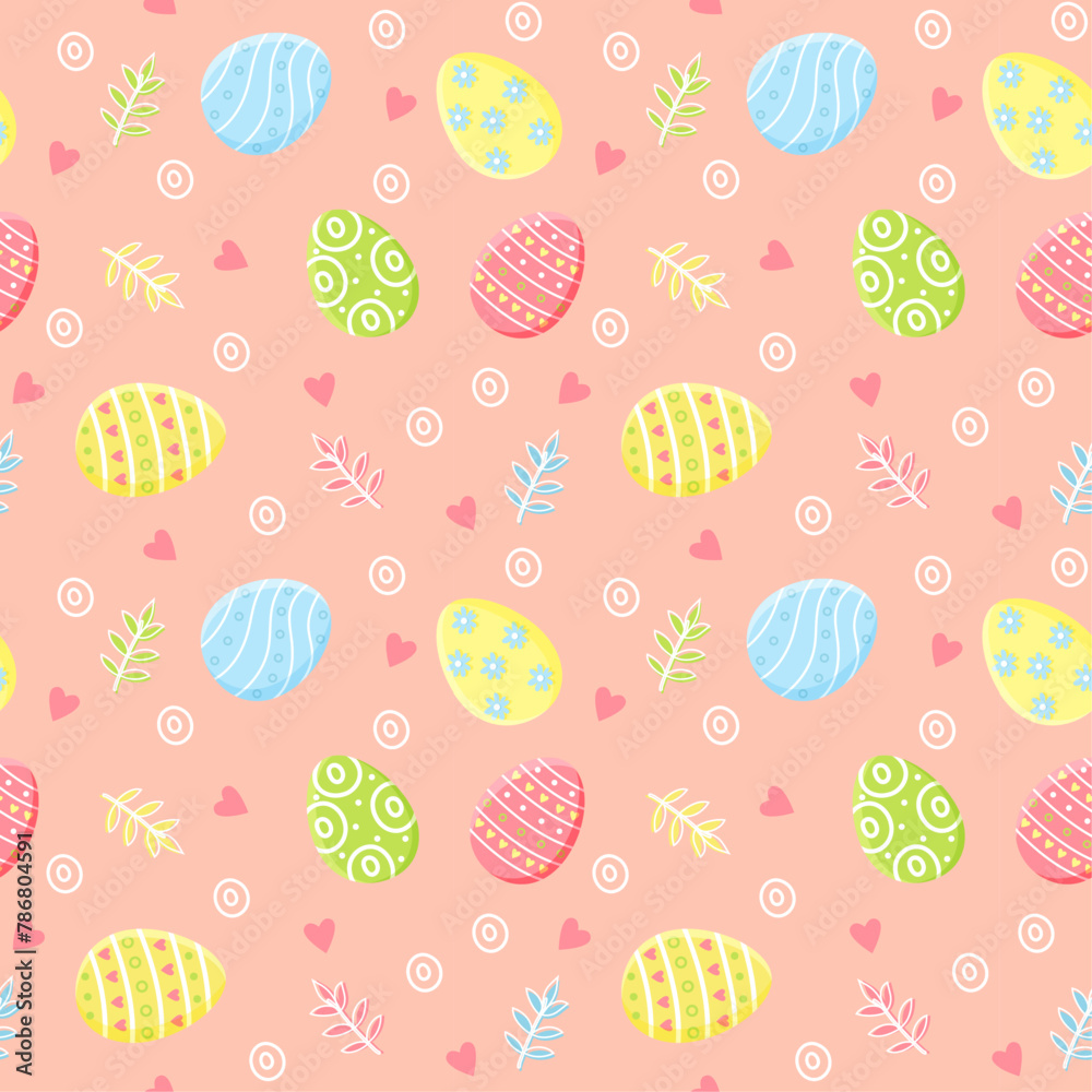 Easter eggs. Pattern. Easter eggs. Pattern.
