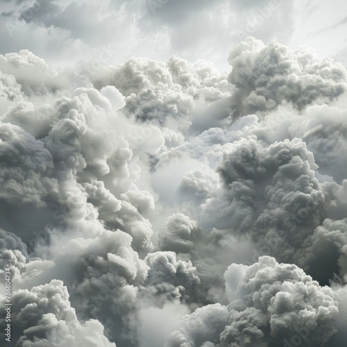 A dramatic 3D nimbostratus cloud dense and grey