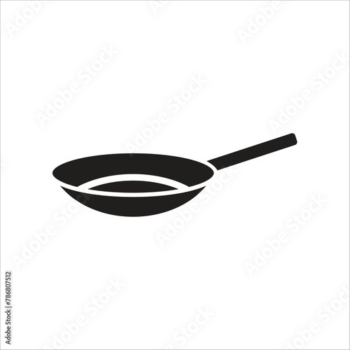 friying pan vector icon line template photo