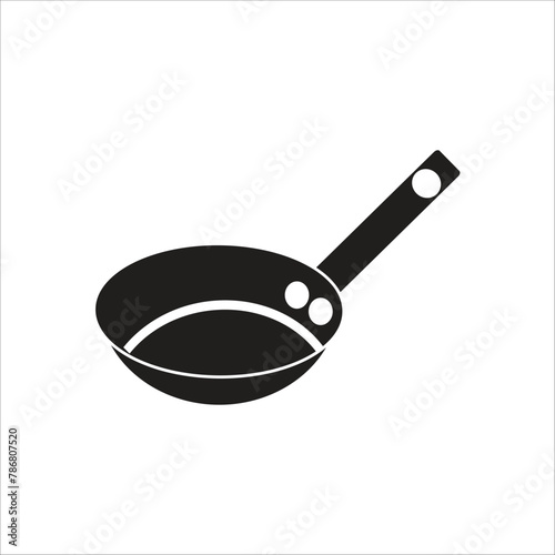 friying pan vector icon line template