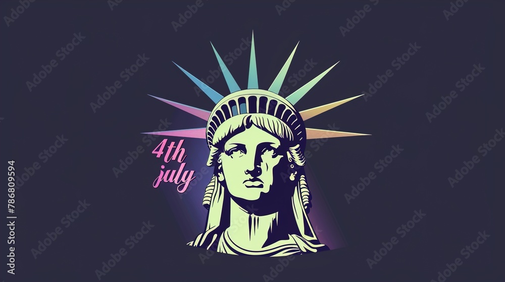 4th july, independence day of US. vector illustration.