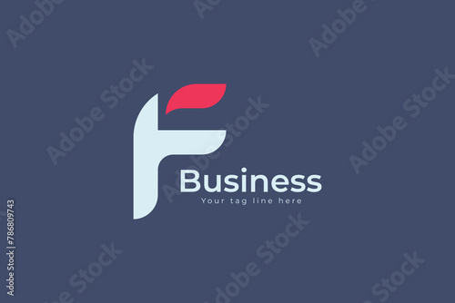 Modern letter f logo vector  design template. Minimalist letter f logo concept 