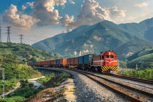 logistic train in industrial logistic