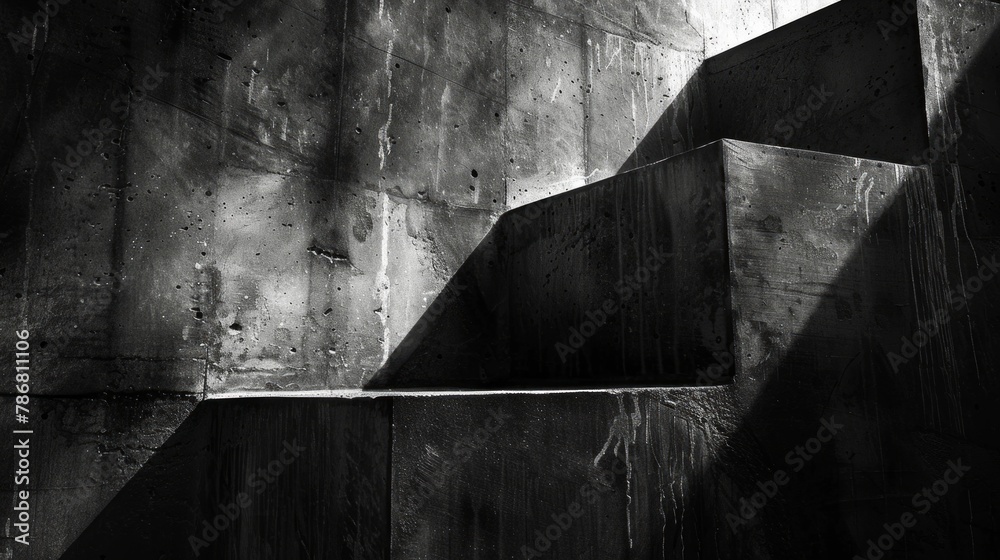 Black and white photograph capturing a wall with cracks and peeling paint. Eloquent depiction of weathered urban decay Black and white photograph capturing a wall with cracks and peeling paint. Eloquent depiction of weathered urban decay