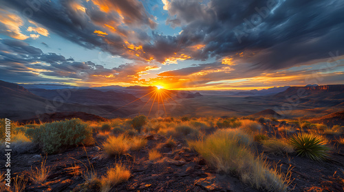 Desert Dreamscape: Arizona Sunset Paints a Surreal Tableau photo
