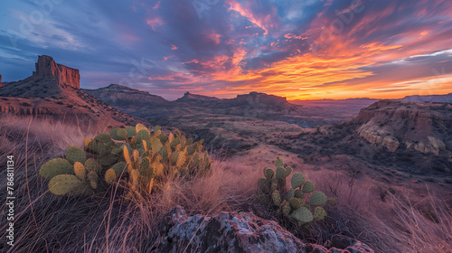 Untamed Beauty: Arizona's Rugged Landscape Bathed in Sunset Light