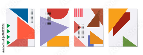 SET BACKGROUND WITH AESTHETIC GEOMETRIC SHAPES COMPOSITION. TRENDY SIMPLE DESIGN PASTEL COLOR. GOOD FOR POSTER, WALLPAPER, COVER, FRAME, FLYER, SOCIAL MEDIA, GREETING CARD