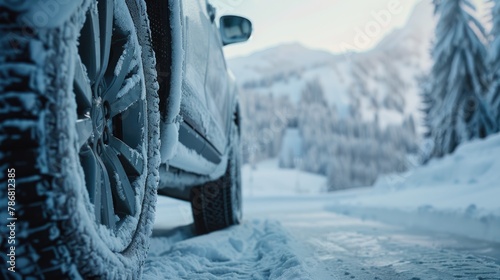 Winter Driving Equipped with four new snowy tires © 2rogan
