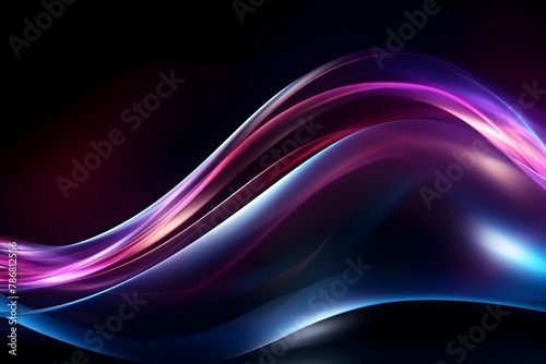 Captivating Futuristic Neon Waves:Luminous Abstract Motion and Vibrant Color Gradients