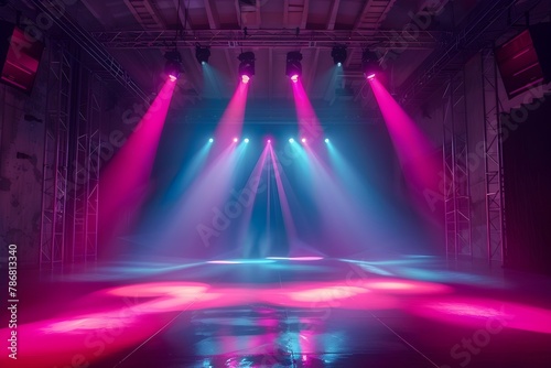 Dramatic Lighting and Empty Stage for Contemporary Dance Performance