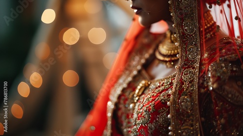 Indian Wedding Attire: Detailed Close-ups