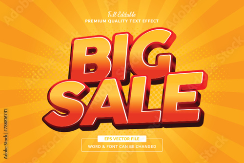 Big Sale Editable Text Effect Font Style Template