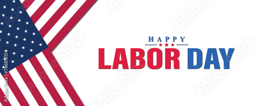 Happy Labor day with text background vector illustration