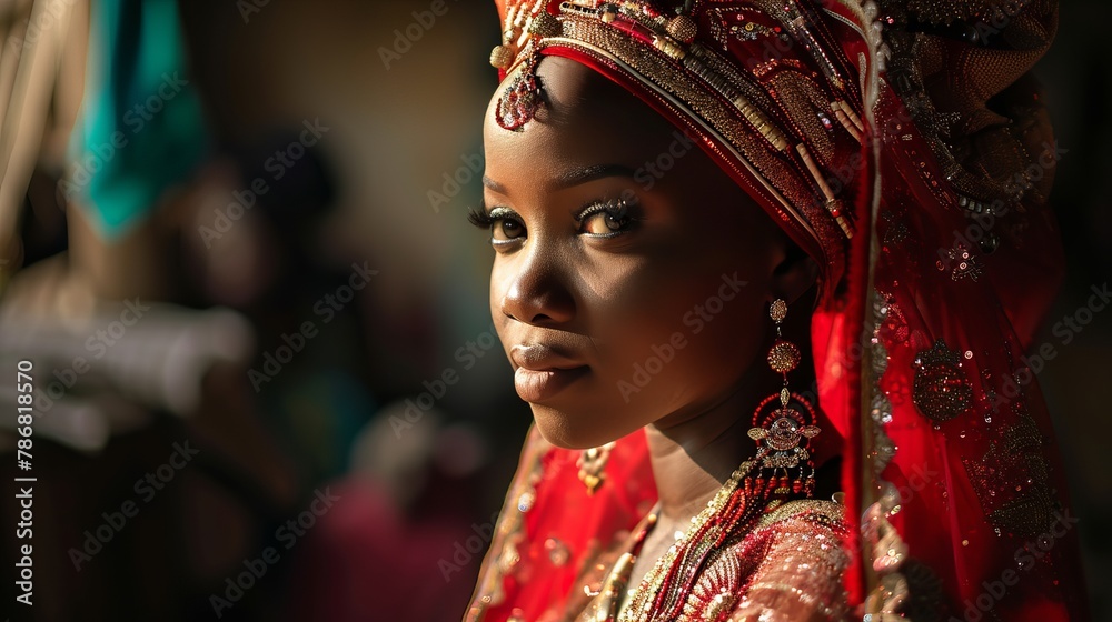 Radiant Nigerian Bride: Traditional Elegance