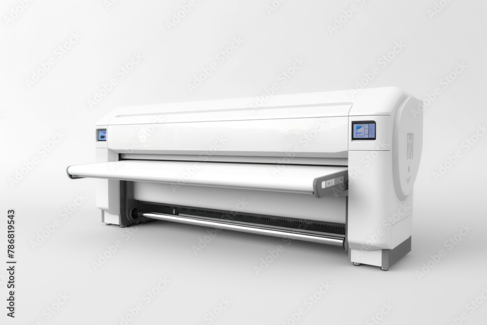 Professional Large Format Printer in a Design Studio with White Background Professional Large Format Printer in a Design Studio with White Background