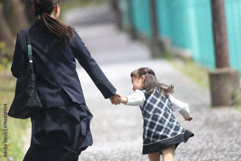 笑顔の親子 笑顔の親子