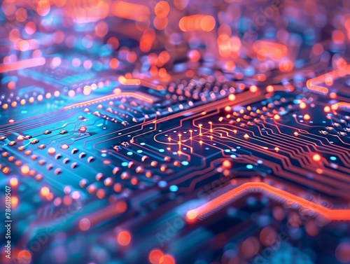 Dive into the world of technology with our abstract background featuring a circuit board texture