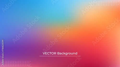 Wallpaper Mural Smooth and blurry colorful gradient mesh background. Modern bright rainbow colors. Easy editable soft colored vector banner template. Premium quality Torontodigital.ca