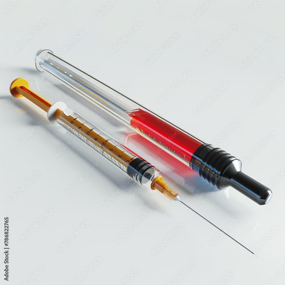 Fototapeta premium insulin pen needle and insulin