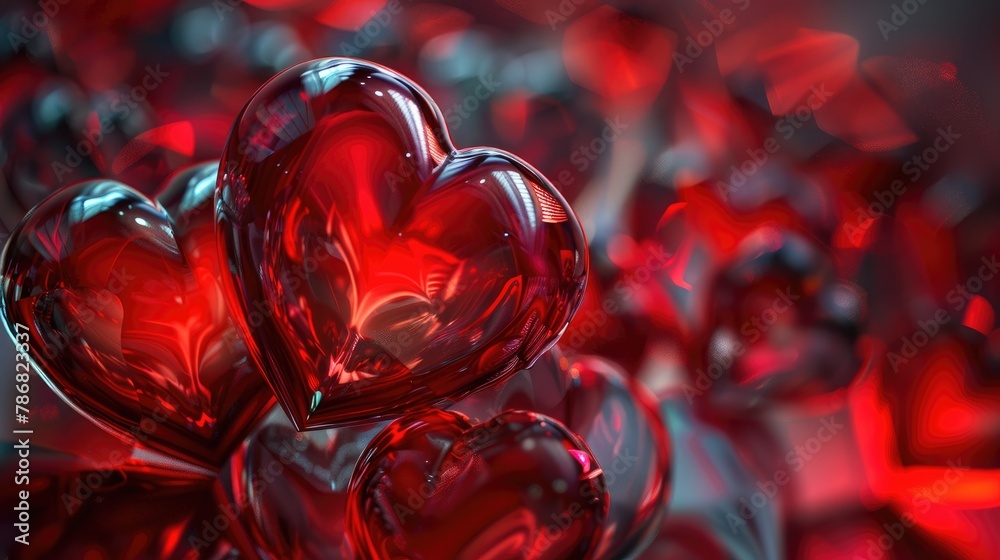 Valentine s Day Hearts Abstract Design Concept
