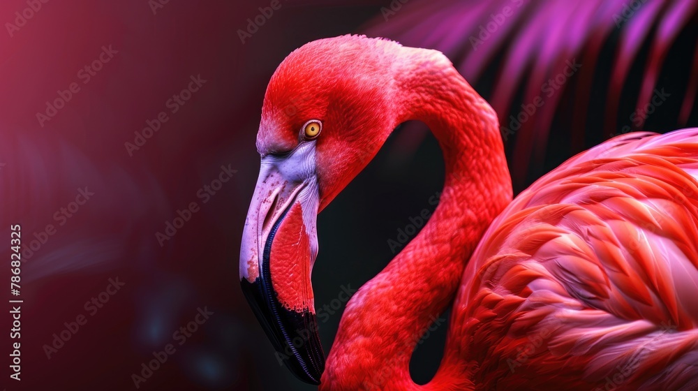 Fototapeta premium Vibrant Flamingo for your Products