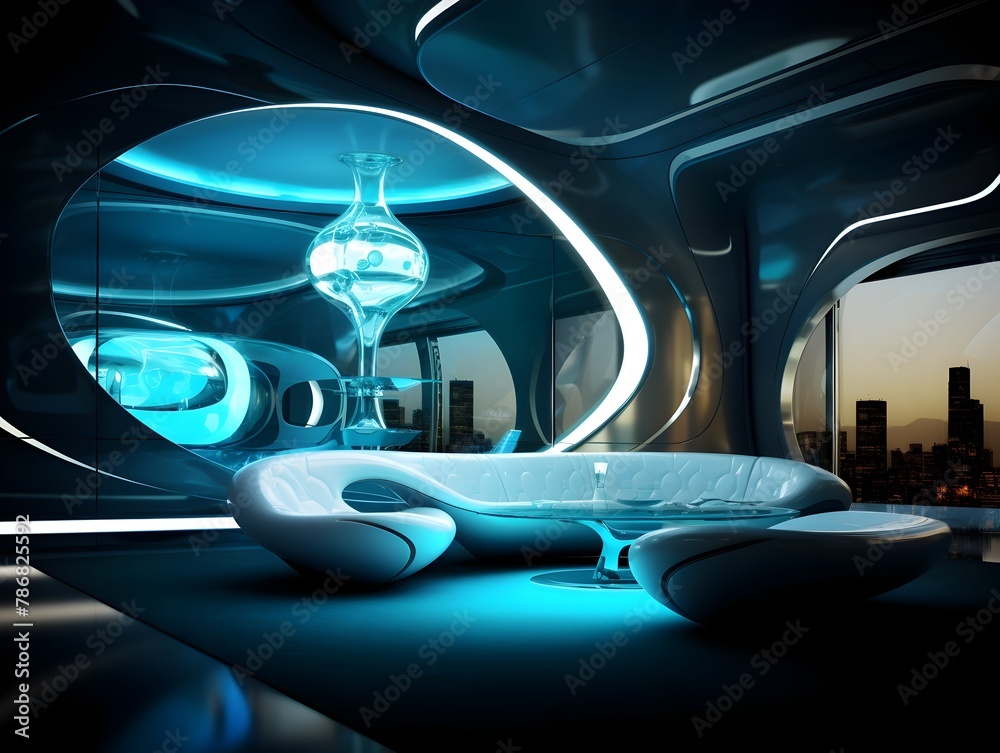 Futuristic Retro Room Design - Captivating Blend of Retro and Modern Aesthetics Futuristic Retro Room Design - Captivating Blend of Retro and Modern Aesthetics