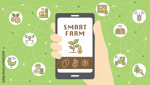 スマート農業　スマホアプリで操作する生産管理（フルHD 16:9サイズ）