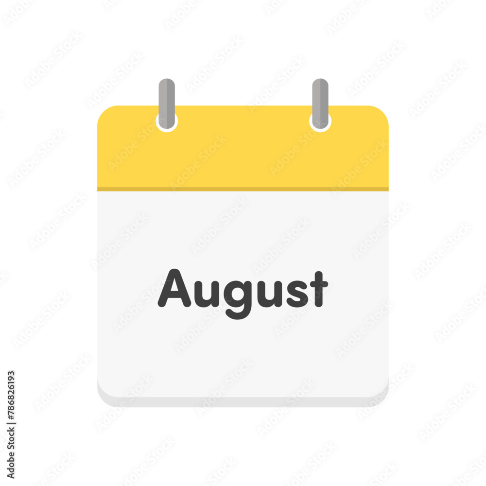 Augustの文字とカレンダーのアイコン - シンプルでかわいい8月の行事や予定のイメージ素材
Augustの文字とカレンダーのアイコン - シンプルでかわいい8月の行事や予定のイメージ素材