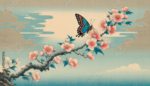 日本画（Japanese painting）／蝶