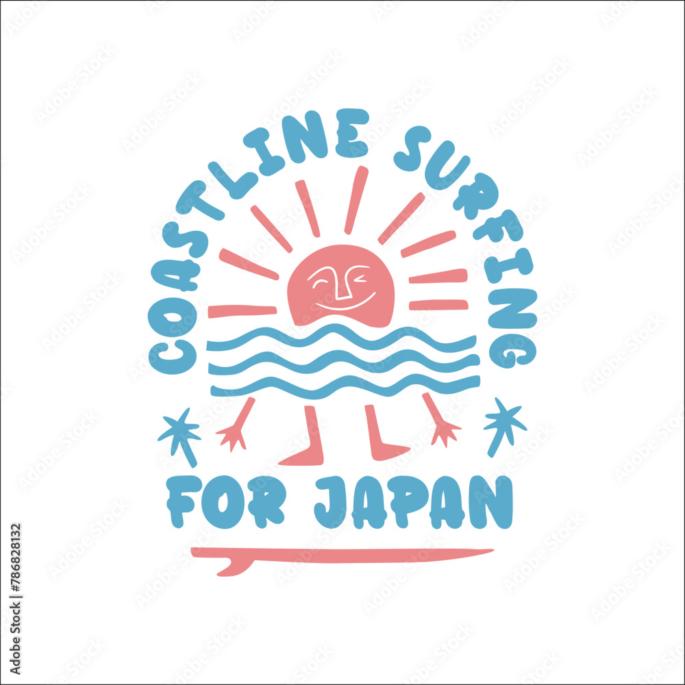 Japanese Flair Meets Tropical Paradise Vector Summer Charm