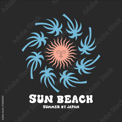 Japanese Flair Meets Tropical Paradise Vector Summer Charm