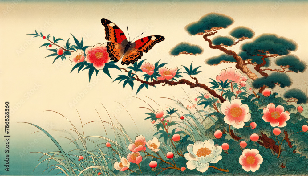 日本画(Japanese painting)/蝶 日本画(Japanese painting)/蝶