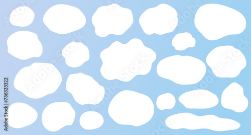 ふわふわした雲の背景イラスト 背景イラスト