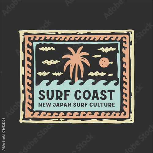 Exploring Surfing with a Japanese Twist Groovy Asia  T-Shirt Design