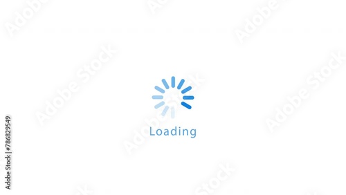 Blue line gradient round loading page video design