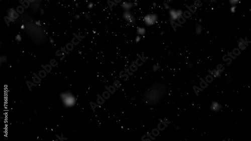 falling flakes no background loop 4k