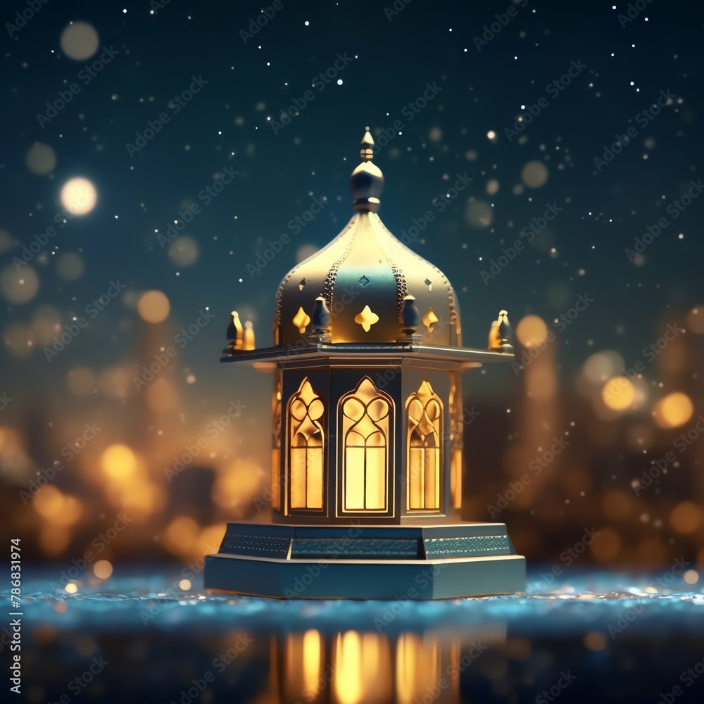 Eid mubarak and ramadan kareem greetings with islamic lantern and mosque. Eid al fitr background Eid mubarak and ramadan kareem greetings with islamic lantern and mosque. Eid al fitr background