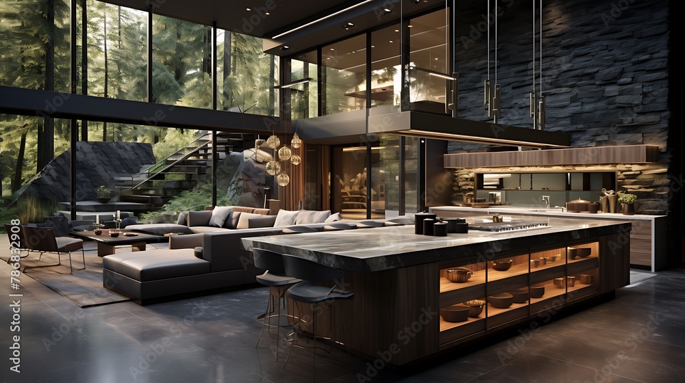 Modern Kitchen In Luxury Home 