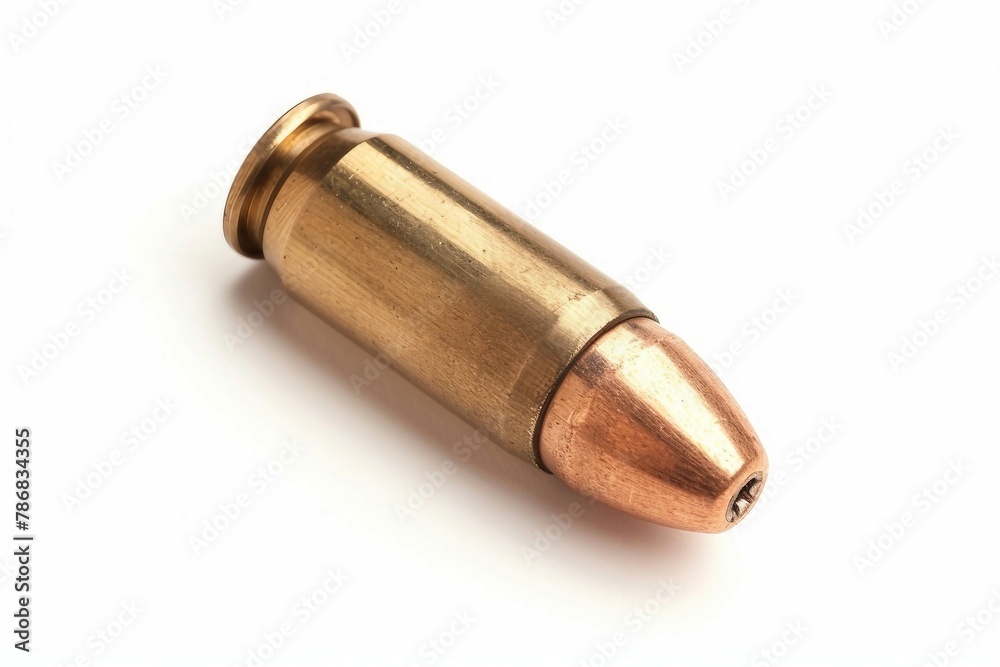 a bullet is shown on a white background a bullet is shown on a white background