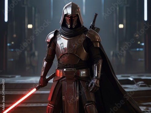 knight in armour with sword 