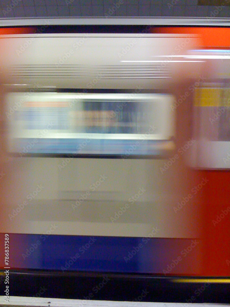 train with motion blur