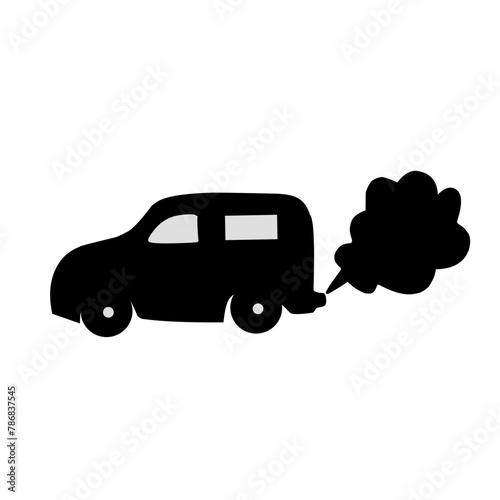 smoke from the car icon