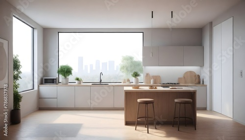 modern living room with kitchen © Art
