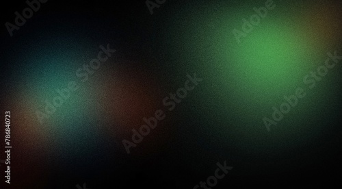 Dark black green spot , color gradient rough abstract background shine bright light and glow template empty space , grainy noise grungy texture