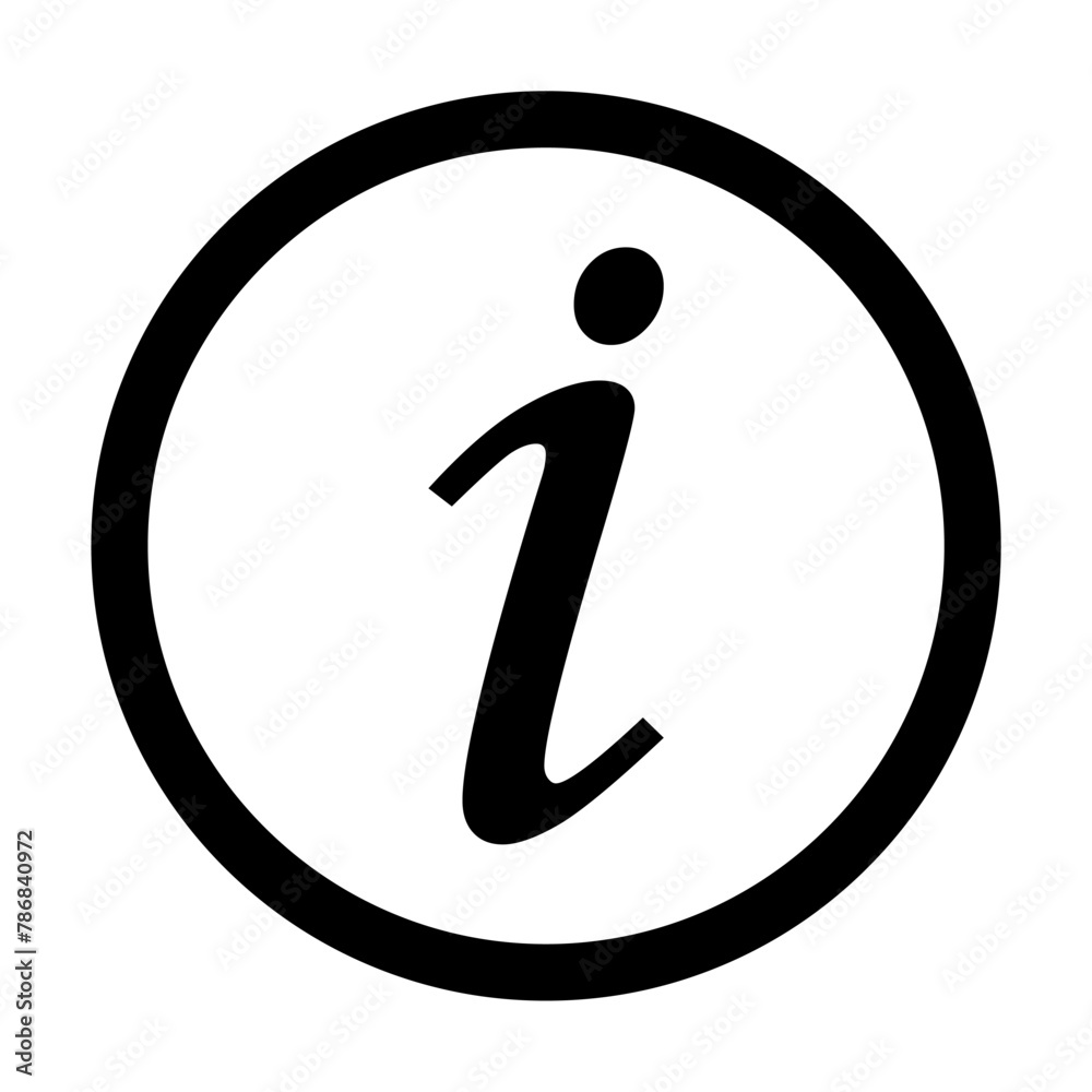 Information icon vector for graphic design, logo, web site, social media, mobile app, ui illustration Information icon vector for graphic design, logo, web site, social media, mobile app, ui illustration