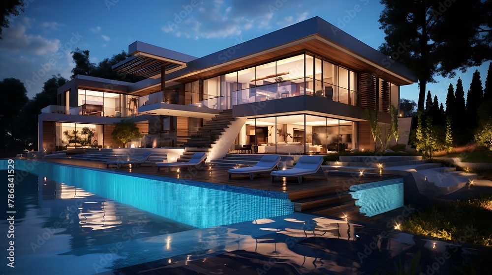 Modern Luxury House With Swimming Pool  