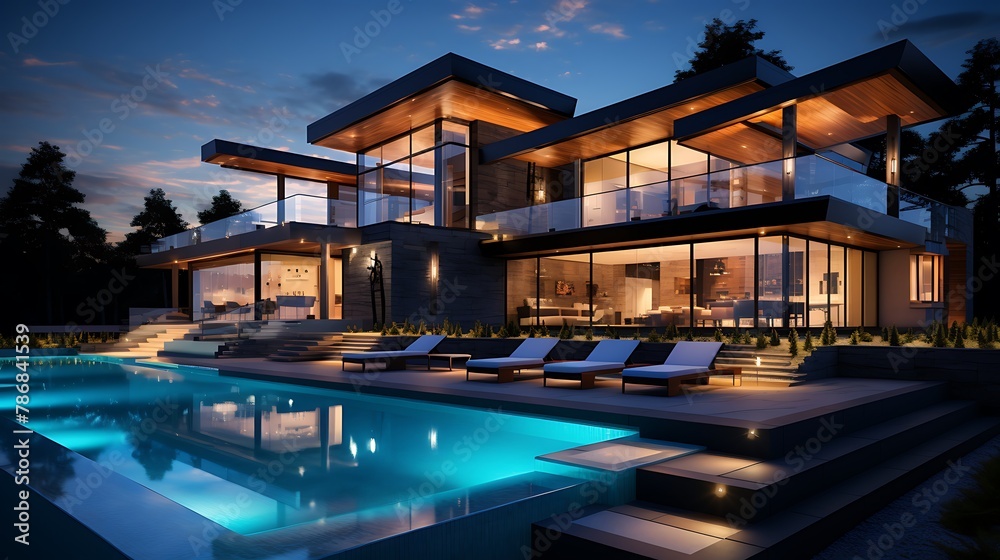 Modern Luxury House With Swimming Pool  